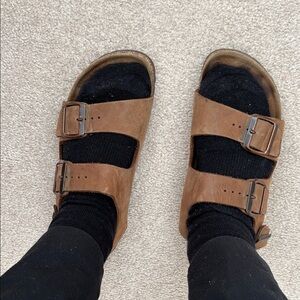 Birkenstock Brown Double-Strap Sandals